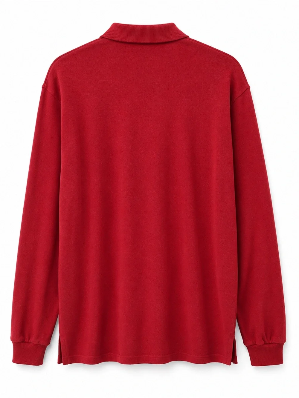 Vintage Polo Ralph Lauren Mens XL Red Long Sleeve Polo Shirt 100% Cotton Pony
